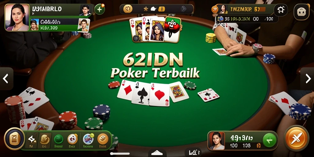 Gameplay poker yang seru dan mendebarkan di 62IDN.