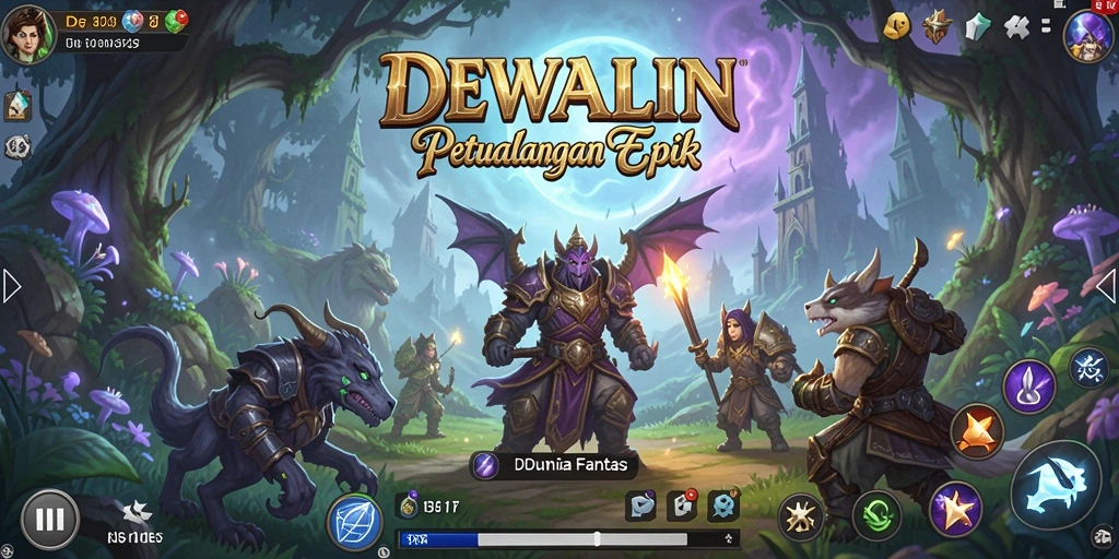 Gameplay seru DEWALIN dengan pertarungan dan eksplorasi dunia fantasi.
