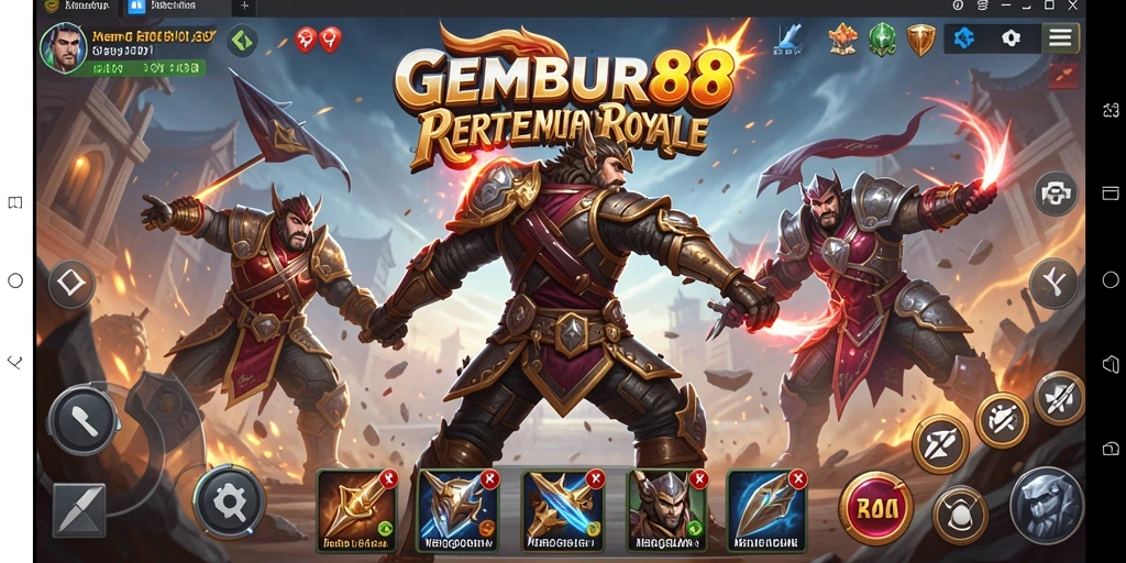 Tangkapan layar gameplay GEMBUR88 yang intens dan penuh aksi.