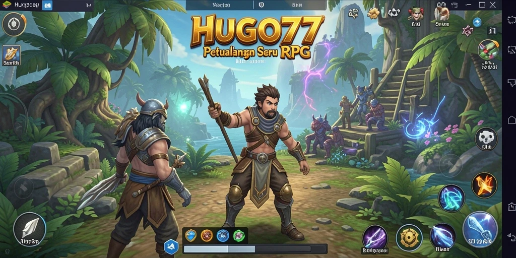 Tampilan gameplay HUGO77 yang menakjubkan dalam dunia RPG.