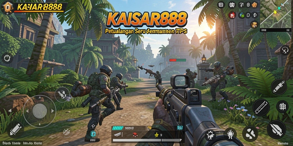 Tangkapan layar dari gameplay seru KAISAR888 dengan aksi TPS yang dinamis.