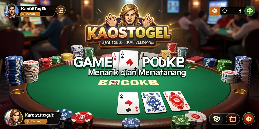 Tampilan gameplay poker yang menarik di KAOSTOGEL.