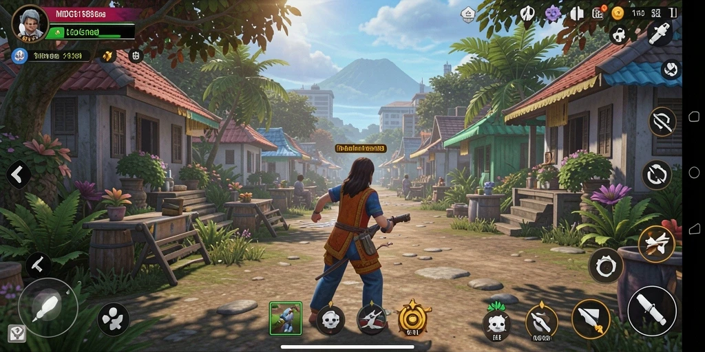 Screenshot gameplay MDG188 menampilkan interaksi karakter yang menarik.