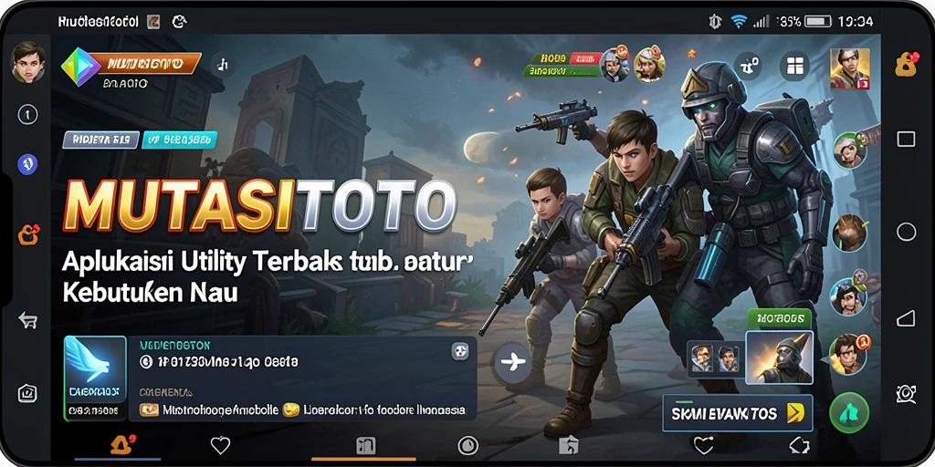 Tampilan utama aplikasi MUTASITOTO yang ramah pengguna.