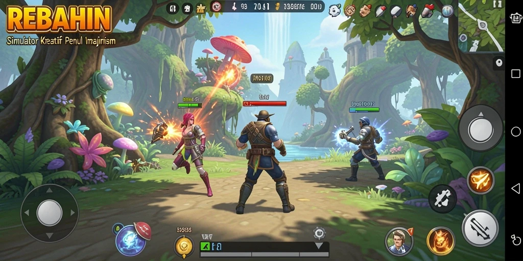 Tampilan gameplay REBAHIN yang menarik dan interaktif.