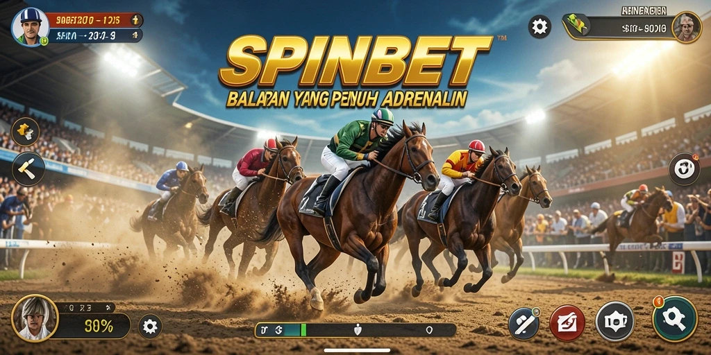 Gameplay balapan SPINBET yang seru dan menegangkan.