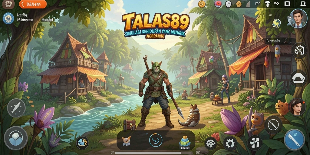 Tampilan gameplay menarik dari TALAS89 yang menunjukkan simulasi kehidupan nyata.