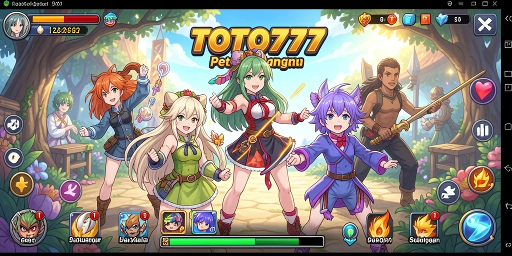 Tampilan gameplay TOTO777 dengan karakter Anime yang menawar.