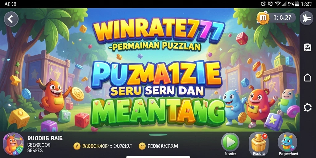 Screenshot gameplay WINRATE777 yang menunjukkan serunya menyelesaikan teka-teki.